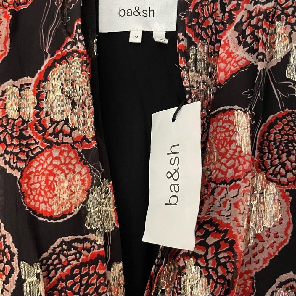 ba&sh Floral Maxi Dress - Black and Red - Picture 8 of 12